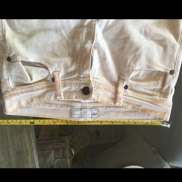 Free people distressed burnt yellow skinny… - Picture 8 of 8